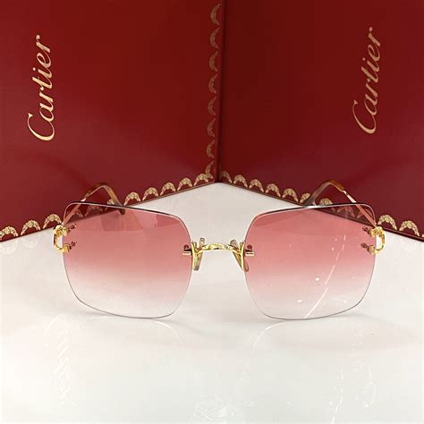 cartier ladies sunglasses|Cartier rimless eyeglasses women.